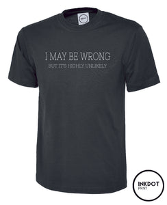 I may be wrong but its highly unlikely T-Shirt