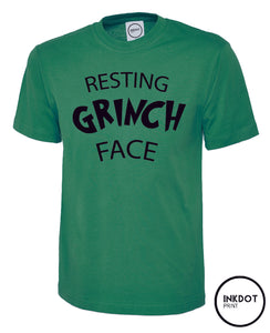 Resting Grinch Face Christmas Tee